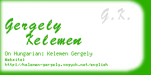 gergely kelemen business card